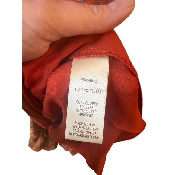 Max Studio London Floral VNeck 3/4 Sleeve Lined Maxi Dress Ruffled Hem Small NWT - Picture 7 of 10